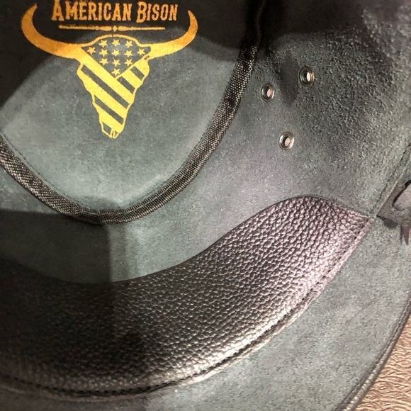 American Bison 100% cow leather Western, cowgirl,silvertone conchos, chin strap main image 6